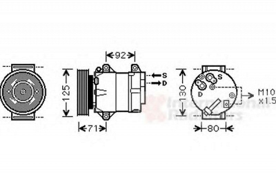VAN WEZEL 4300k441 -  Компрессор, кондиционер